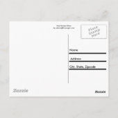 Roze Glas in lood Briefkaart (Achterkant)