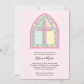 Roze Glas in lood, eerste mededeling Kaart (Voorkant)