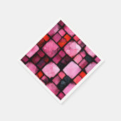 Roze Glas in lood plakpapier voor loskoppeling Servet (Hoek)