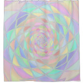 Roze Glas in lood Venster Pastels Douchegordijn (Voorkant)