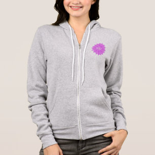 Roze Glas Lotus Bloem Om Symbool Tekening Hoodie