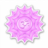 Roze glas Lotus Flower Sticker (Voorkant)