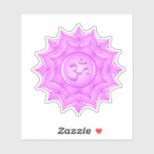 Roze glas Lotus Flower Sticker (Vel)