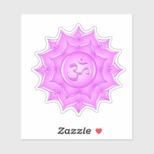 Roze glas Lotus Flower Sticker