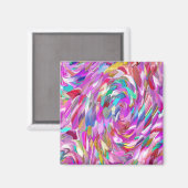 Roze glas magneet (Voorkant / Achterkant)