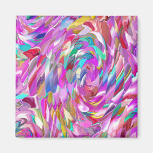 Roze glas magneet