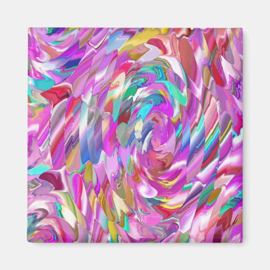 Roze glas magneet (Voorkant)