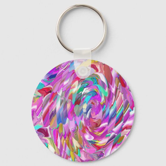 Roze glas sleutelhanger (Voorkant)