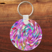 Roze glas sleutelhanger (Voorkant)