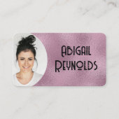 Roze glazen foto-Lijst Visitekaartje (Voorkant)