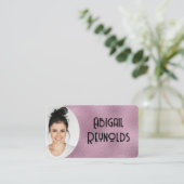 Roze glazen foto-Lijst Visitekaartje (Staand voorkant)