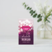 Roze glazen mousserende makreel Artist Red Lips Visitekaartje (Staand voorkant)