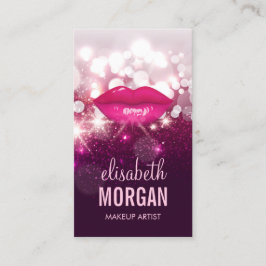 Roze glazen mousserende makreel Artist Red Lips Visitekaartje