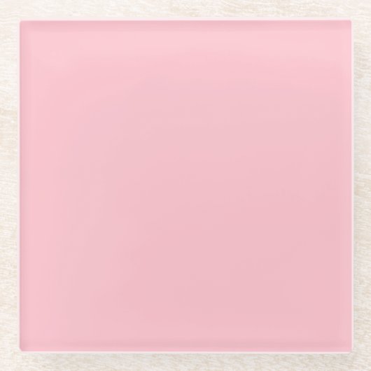 Roze glazen onderzetter (Voorkant)