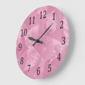 Roze glazen ronde klok (Hoek)