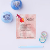 Roze glazen textuur poolnagellak flyer (Enkel)