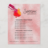 Roze glazen textuur poolnagellak flyer (Voorkant)