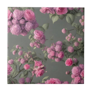 Roze glazige Rozen Floral Decoratief keramisch tap Tegeltje