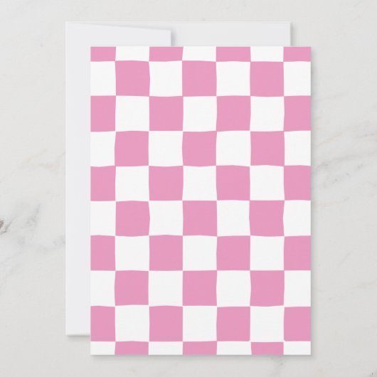 Roze Glimlachende Happy Face Kids Verjaardagsfeest Kaart (Achterkant)