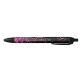 Roze Glimmer Cascade Douane Autograaf Pen (Bodem)