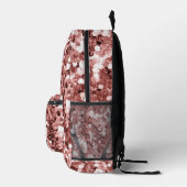 Roze glinster monogram bedrukte rugzak (Rechts)