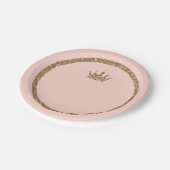 Roze glinsterend gouden glitters Sweet 16 prinsess Papieren Bordje (Gekanteld)