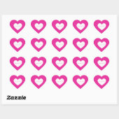Roze glinsterend hartsticker. hart sticker (Vel)