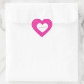 Roze glinsterend hartsticker. hart sticker (Tas)