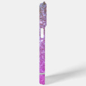 Roze glinsterende glitter monogram hoesje (Achterkant / Rechts)