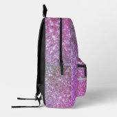 Roze glinsterende glitters monogram  bedrukte rugzak (Links)