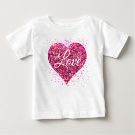 Roze glinsterende pailletten, liefdesgraffiti vale