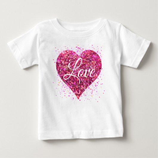 Roze glinsterende pailletten, liefdesgraffiti vale (Voorkant)