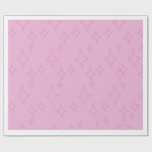 Roze glinsterende sterrenpatroon inpakpapier