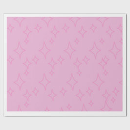Roze glinsterende sterrenpatroon inpakpapier