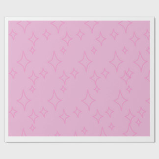 Roze glinsterende sterrenpatroon inpakpapier