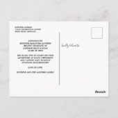 Roze Glitter 2020 Afstuderen Aankondiging Briefkaart (Achterkant)