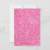 Roze Glitter 2 Foto's - 3x5 Afstuderen Aankondigin Kaart (Achterkant)
