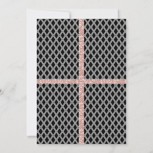 Roze Glitter 40 en Fabulous | 40e verjaardag Kaart (Achterkant)