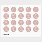 Roze Glitter 60 en Sassy 60ste verjaardag Ronde Sticker (Vel)