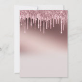 Roze Glitter 60ste Het is een feestverjaardag Kaart (Achterkant)