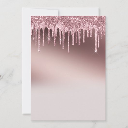 Roze Glitter 60ste Het is een feestverjaardag Kaart (Achterkant)