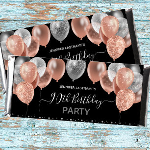 Roze Glitter 90e Verjaardag Snoep Bar Wrapper