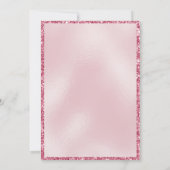 Roze Glitter Aangepaste Foto 50e Verjaardagsuitnod Kaart (Achterkant)