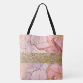 Roze glitter-Accessoires Winkelzak Tote Bag (Achterkant)