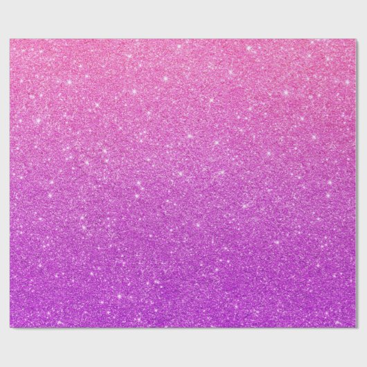 Roze Glitter Achtergrond Cadeaupapier (Vlak)