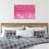 Roze glitter achtergrond canvas afdruk (Insitu (Slaapkamer))