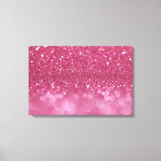 Roze glitter achtergrond canvas afdruk (Voorkant)