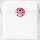 Roze Glitter Achtergrond Item Label Gebakken met L (Tas)