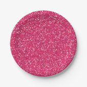 Roze Glitter-Afbeelding Aangepaste partij Papieren Bordje (Voorkant)