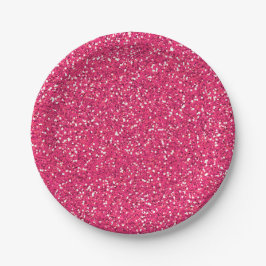 Roze Glitter-Afbeelding Aangepaste partij Papieren Bordje